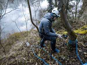 Mitarbeiter Baugeologisches Büro Bauer bei Höhenarbeiten